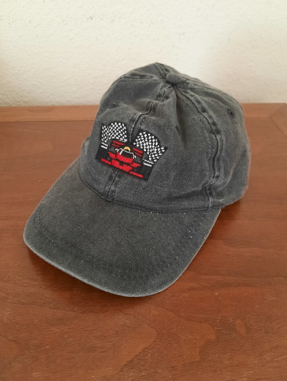 Vintage OTTO Grey Racecar Baseball Cap with Embroidery